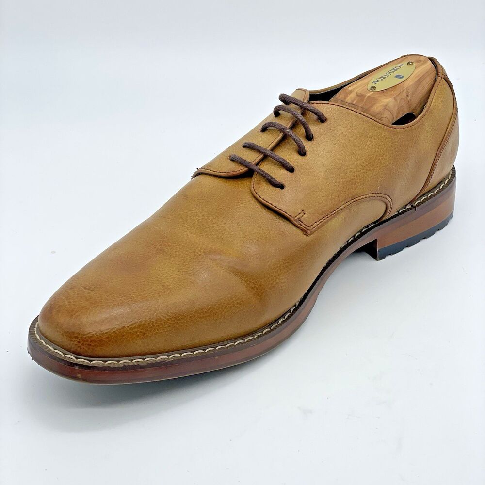 Van Heusen Memory Foam Geraldo Dress Shoes Men's 10.5 M Tan Brown Oxford Regal